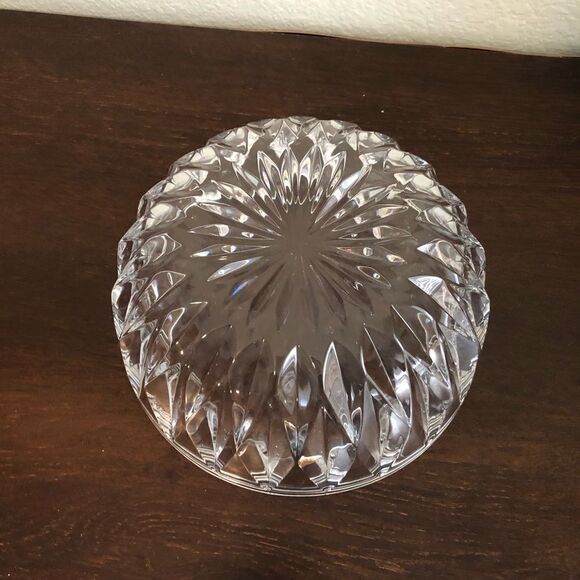 Large Solid Crystal Decor Bowl or Candy Dish - Picture 3 of 4